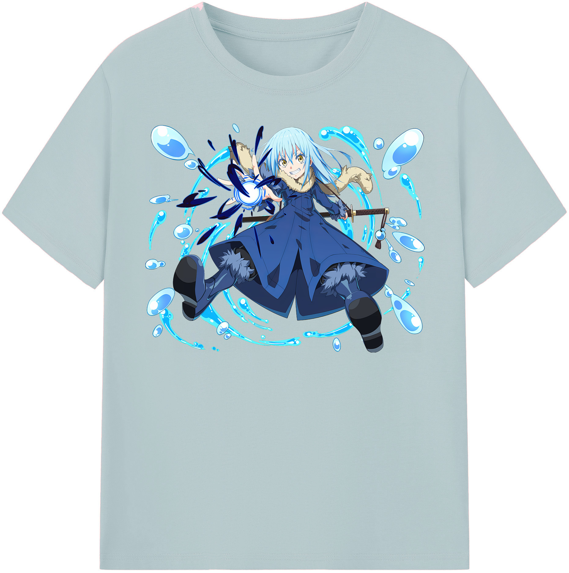（画像用） 転スラ Regarding Reincarnated to Slime 綿100％半袖Tシャツ（フロントプリント）